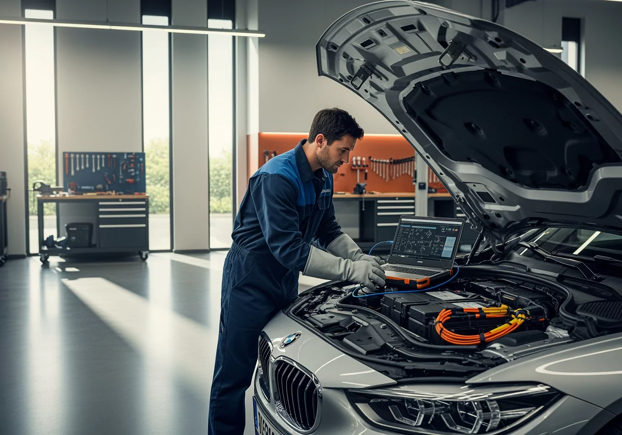BMW high-voltage battery service and programming